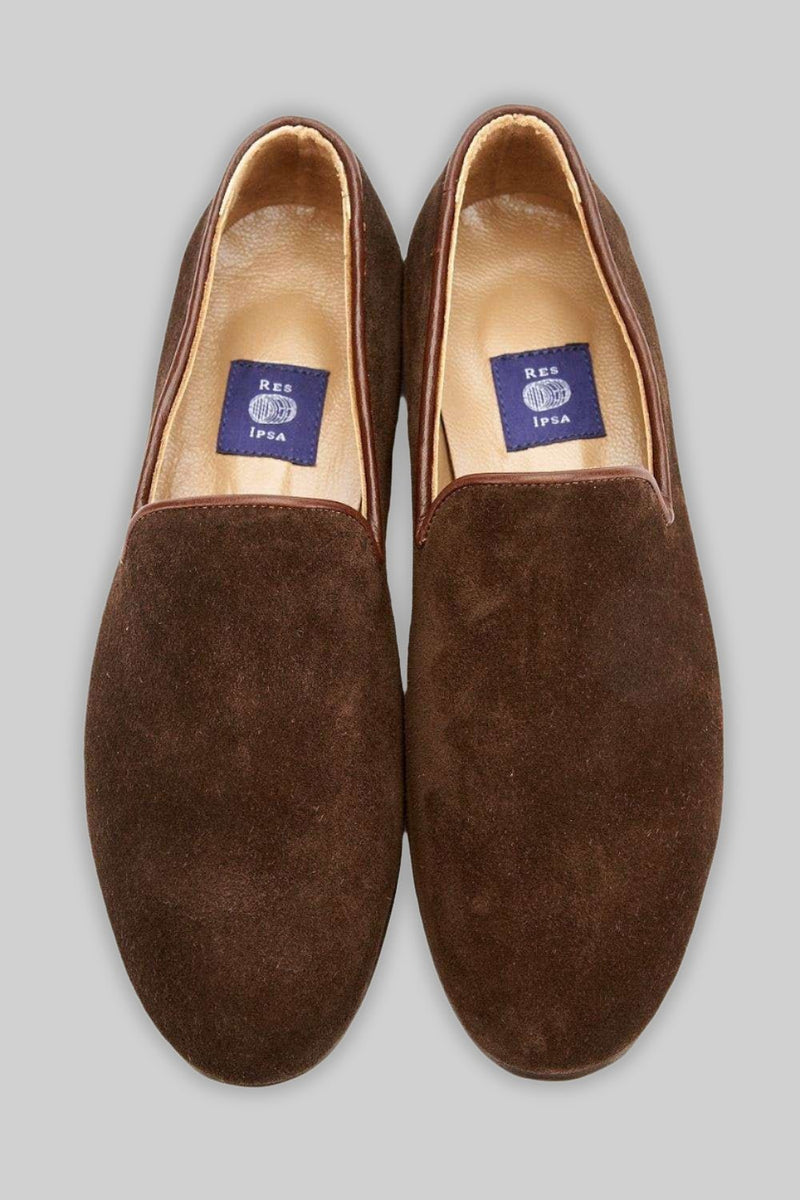 Espresso Suede Loafers - RES IPSA