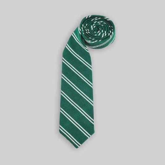 GREEN GRENADINE WITH WHITE DOUBLE STRIPES - RES IPSA