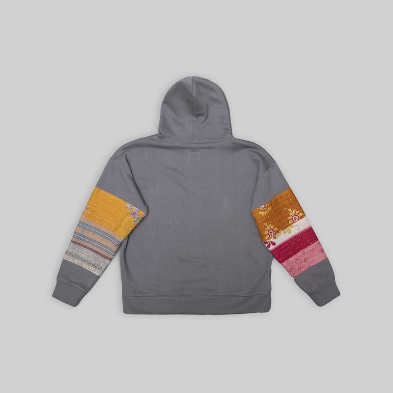 Grey Patchwork Hoodie - RES IPSA