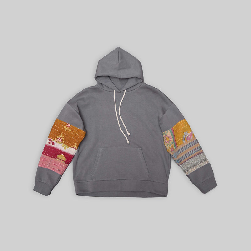 Grey Patchwork Hoodie - RES IPSA