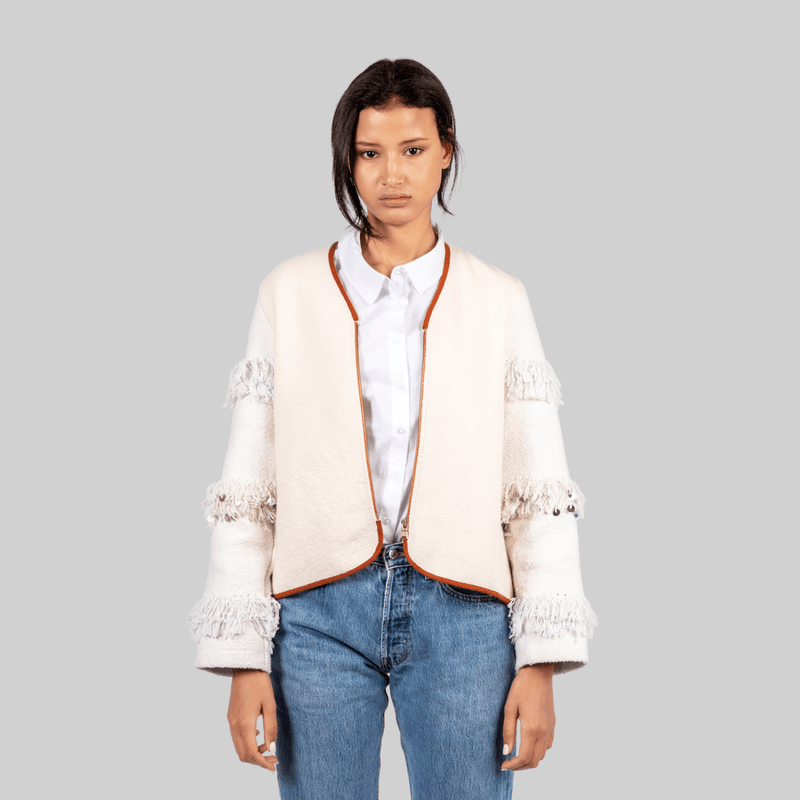 Handwoven Jacket with Decorative Sleeves - RES IPSA