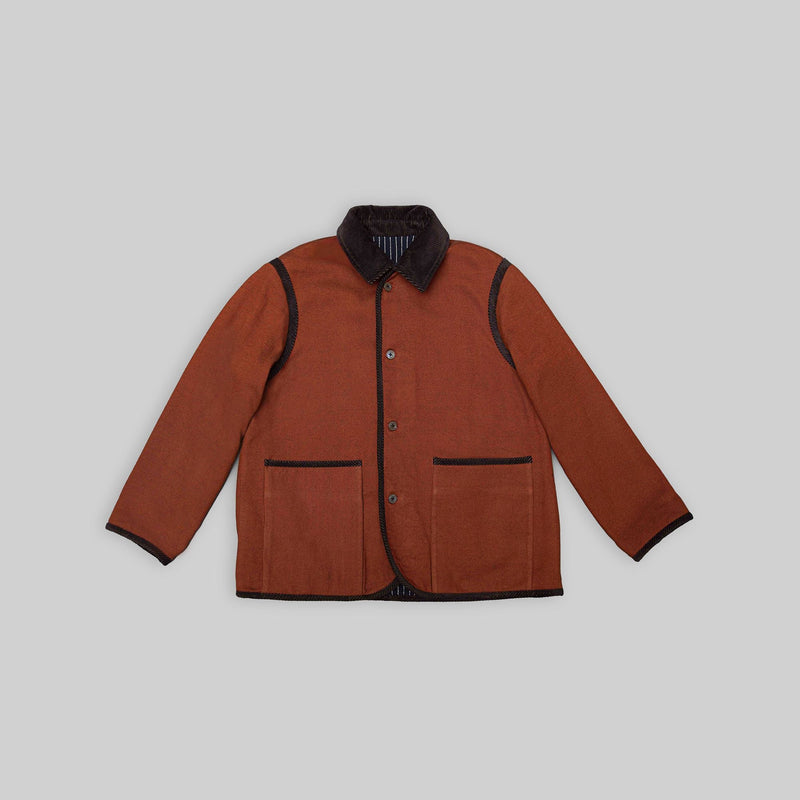 Handwoven Reversible Jacket with Corduroy Trim - RES IPSA