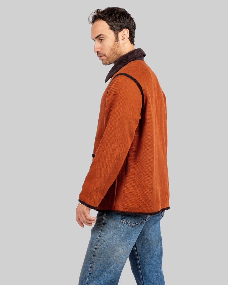 Handwoven Reversible Jacket with Corduroy Trim - RES IPSA