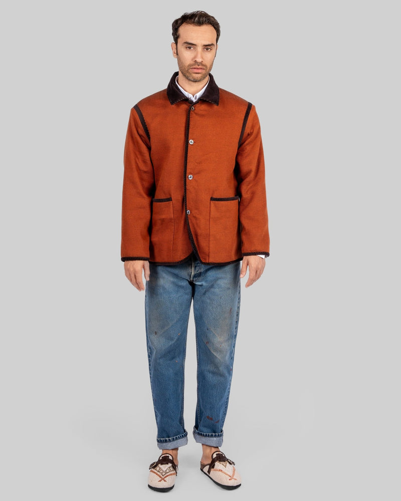 Handwoven Reversible Jacket with Corduroy Trim - RES IPSA