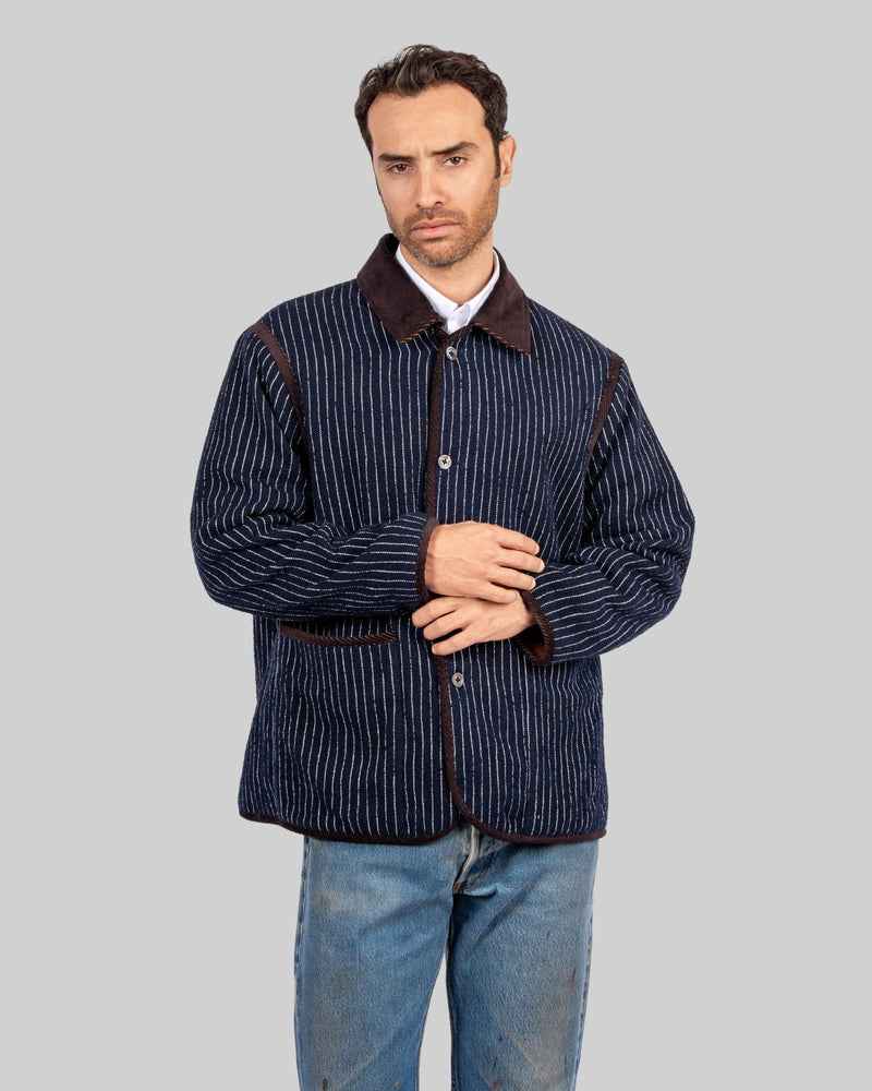 Handwoven Reversible Jacket with Corduroy Trim - RES IPSA