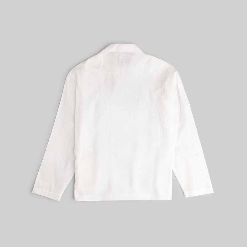 Linen Workshirt With Crochet Pockets - RES IPSA