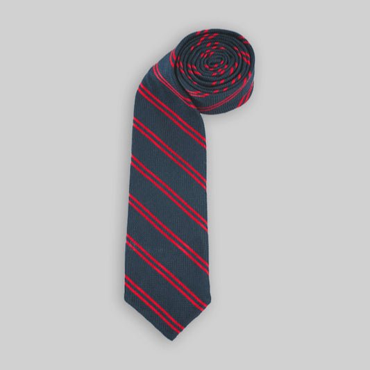 NAVY GRENADINE WITH RED DOUBLE STRIPES - RES IPSA