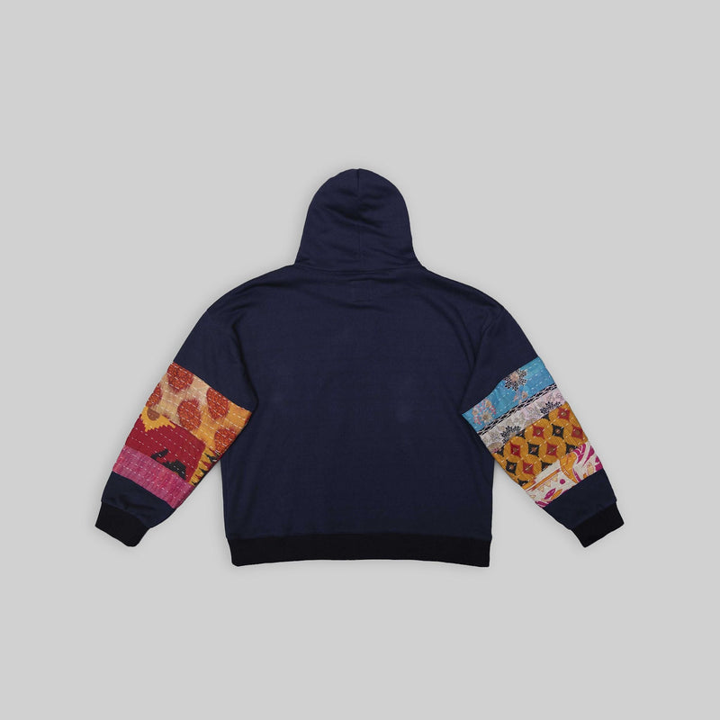 Navy Patchwork Hoodie - RES IPSA