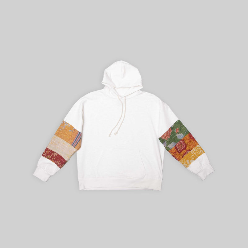 White Patchwork Hoodie - RES IPSA