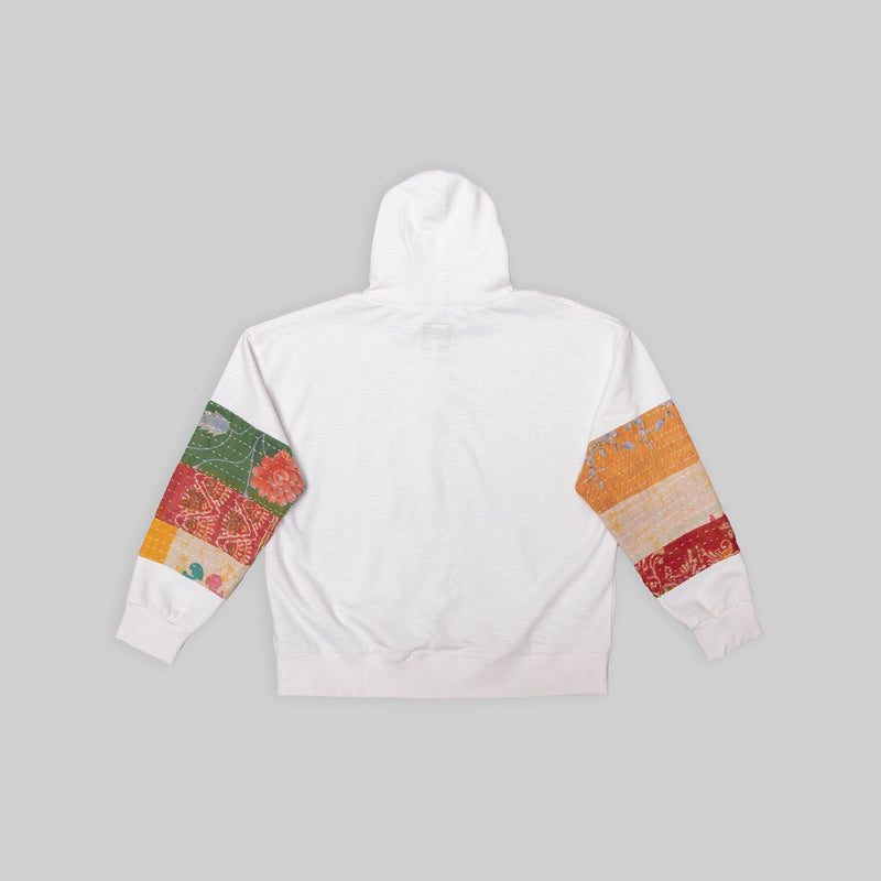 White Patchwork Hoodie - RES IPSA