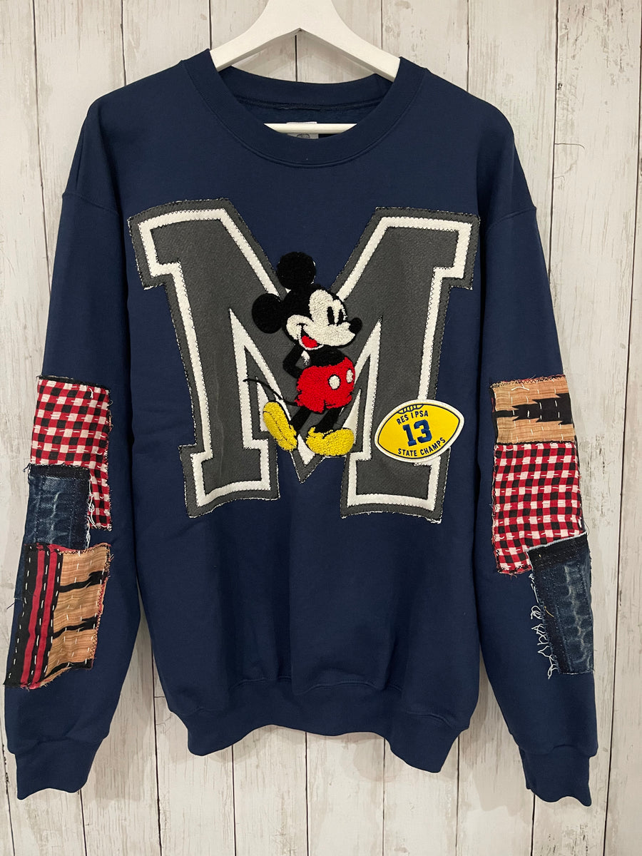 Repurposed Patchwork Crewneck (Chenille Patched)