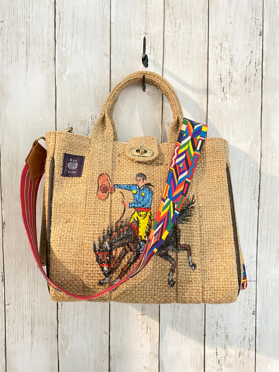 Hand-Painted Jute Tote (Small)