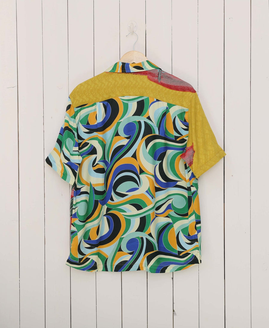 Silk Patchwork Camp Shirt with Pockets #12 - RES IPSA