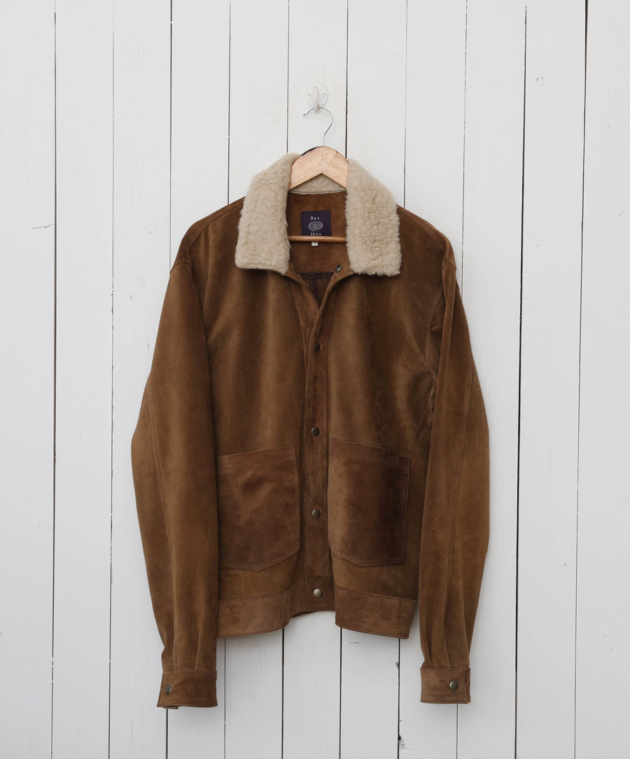 Suede Jacket With Shearling Collar #3 - RES IPSA